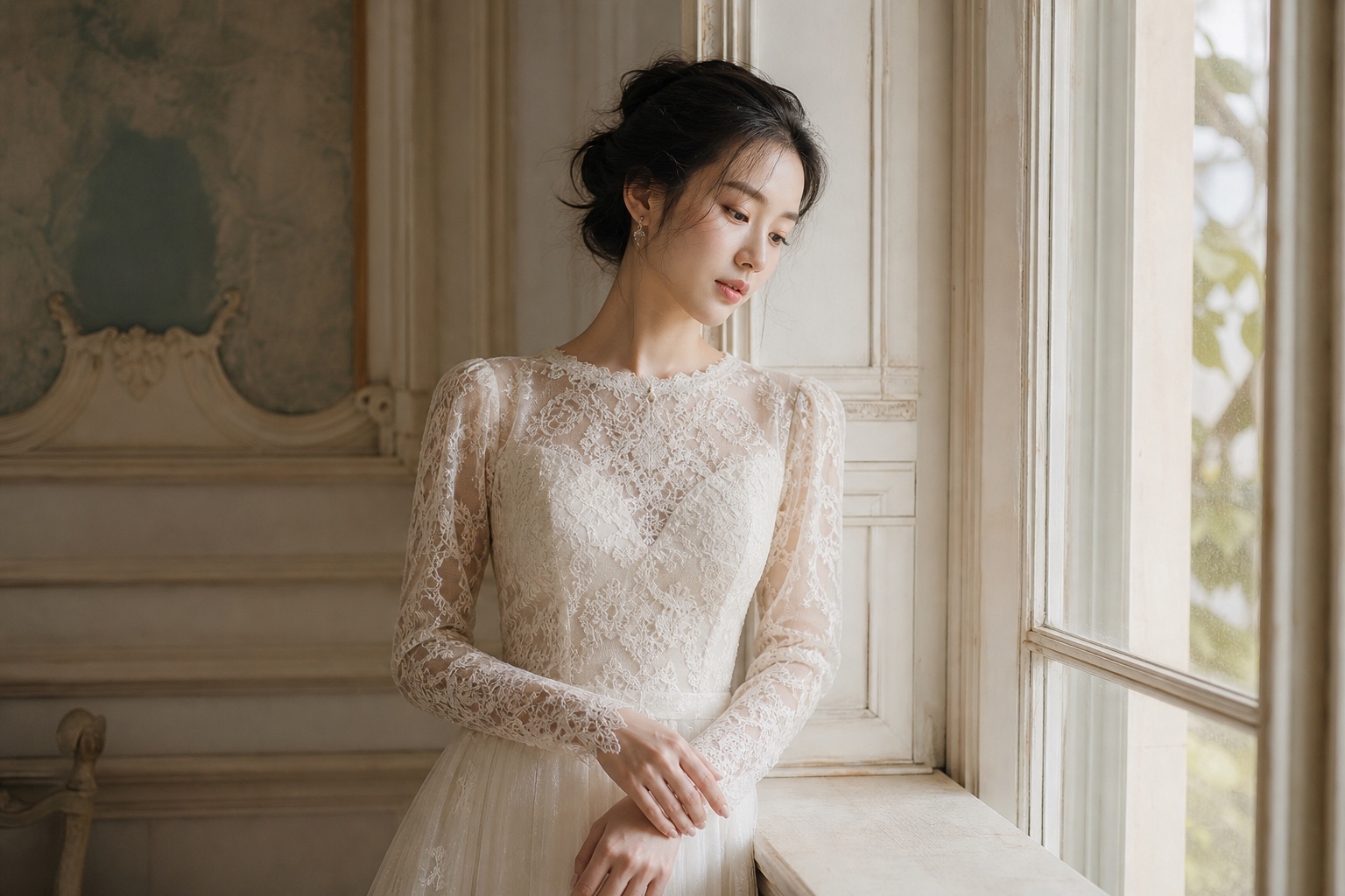 婚纱模板:蕾丝复古