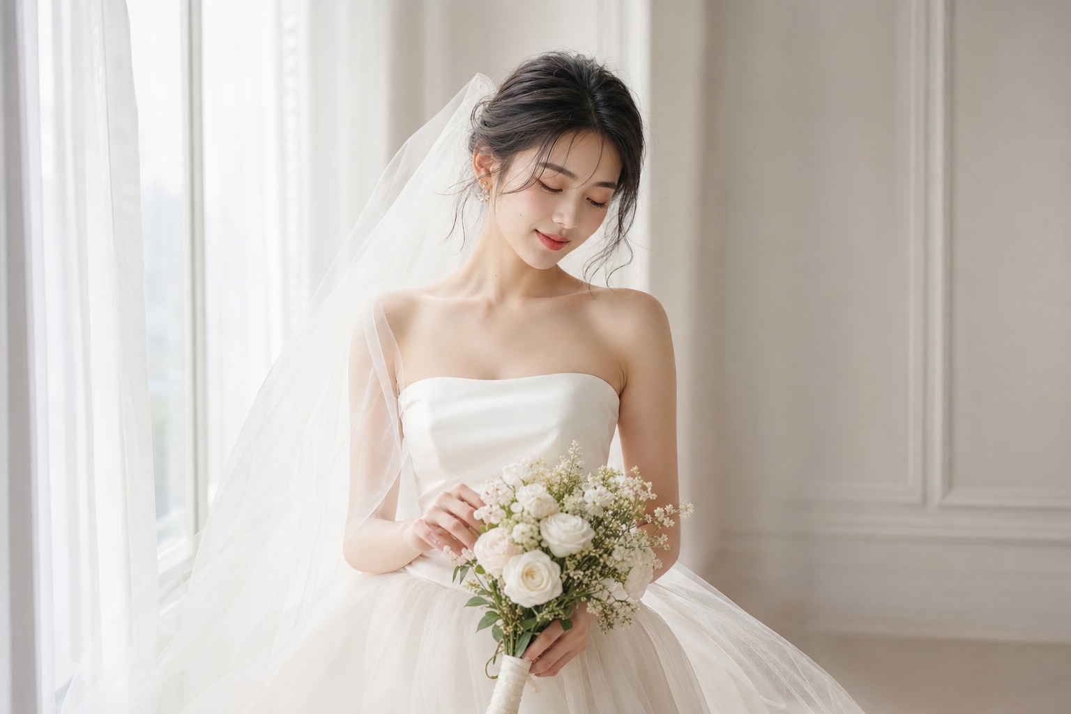 婚纱模板:轻纱柔光